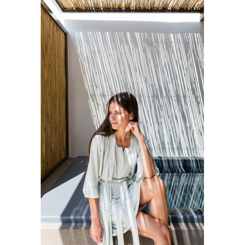 S983 - Aqua - NIGHTGOWN PETIT DOT- (S983)