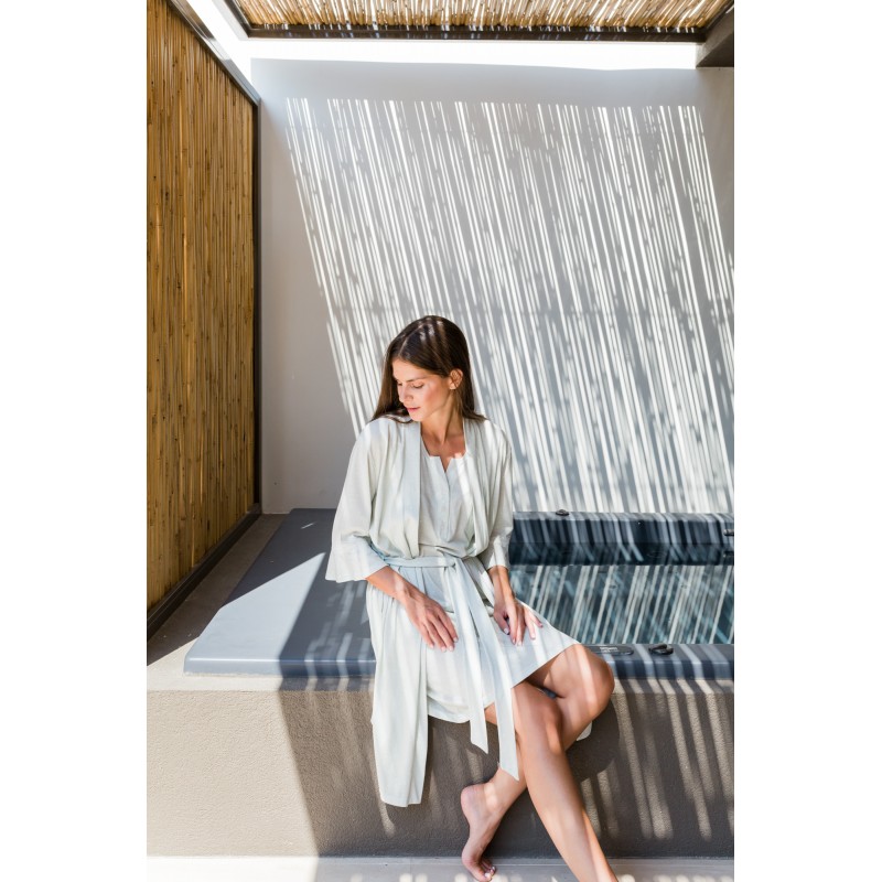 S983 - Aqua - NIGHTGOWN PETIT DOT- (S983)