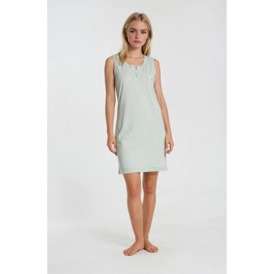 S983 - Aqua - NIGHTGOWN PETIT DOT- (S983) S983 - Aqua - NIGHTGOWN PETIT DOT- (S983)
