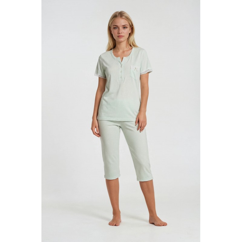 S984 - Aqua - PYJAMA PETIT DOT- (S984) S984 - Aqua - PYJAMA PETIT DOT- (S984)