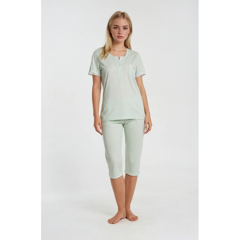 S984 - Aqua - PYJAMA PETIT DOT- (S984) S984 - Aqua - PYJAMA PETIT DOT- (S984)