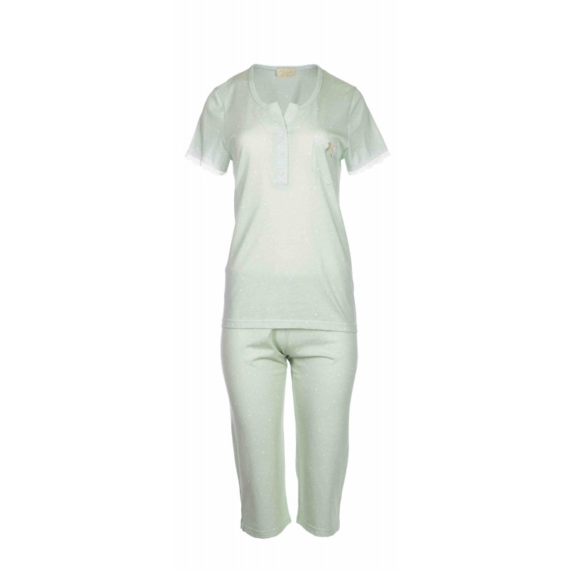S984 - Aqua - PYJAMA PETIT DOT- (S984) S984 - Aqua - PYJAMA PETIT DOT- (S984)