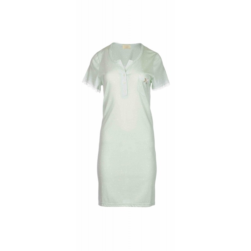 S985 - Aqua - NIGHTGOWN PETIT DOT- (S985)