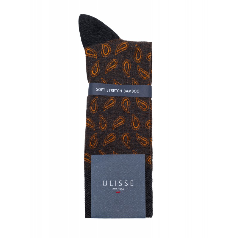 Ulisse Socks - Ανδρική Κάλτσα με Σχέδιο Paisley από Bamboo Ulisse Socks - Ανδρική Κάλτσα με Σχέδιο Paisley από Bamboo