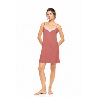 SN-201 - Peach Pink - NIGHTGOWN BAMBOO NOS- (SN-201)