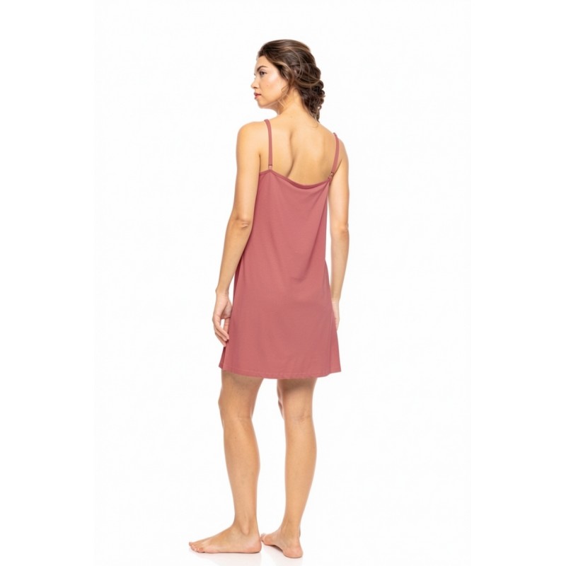 SN-201 - Peach Pink - NIGHTGOWN BAMBOO NOS- (SN-201)
