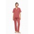 SN-202 - Peach Pink - PYJAMA BUTTONED LONG BAMBOO NOS- (SN-202)
