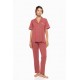 SN-202 - Peach Pink - PYJAMA BUTTONED LONG BAMBOO NOS- (SN-202) SN-202 - Peach Pink - PYJAMA BUTTONED LONG BAMBOO NOS- (SN-202)