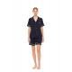 SN-203 - Yacht Blue - PYJAMA BUTTONED SHORT BAMBOO NOS- (SN-203)
