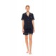 SN-203 - Yacht Blue - PYJAMA BUTTONED SHORT BAMBOO NOS- (SN-203)