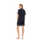 SN-203 - Yacht Blue - PYJAMA BUTTONED SHORT BAMBOO NOS- (SN-203)