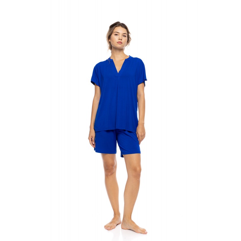 SN-204 - Indigo Blue - PYJAMA SHORTS BAMBOO NOS- (SN-204)