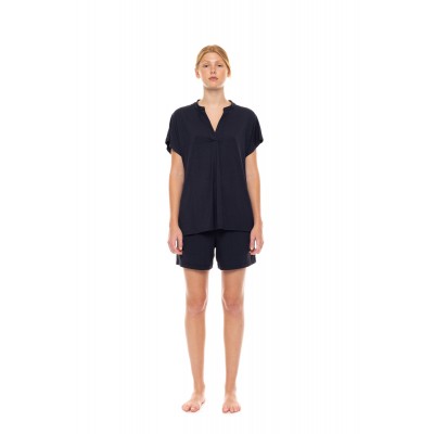 SN-204 - Yacht Blue - PYJAMA SHORTS BAMBOO NOS- (SN-204)