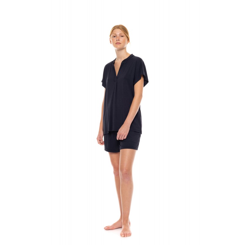 SN-204 - Yacht Blue - PYJAMA SHORTS BAMBOO NOS- (SN-204) SN-204 - Yacht Blue - PYJAMA SHORTS BAMBOO NOS- (SN-204)