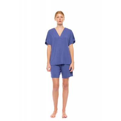 SN-206 - Cosmos Blue - PYJAMA SHORTS BAMBOO NOS- (SN-206)