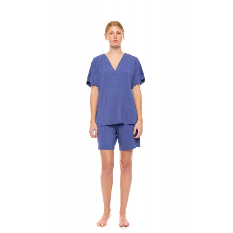 SN-206 - Cosmos Blue - PYJAMA SHORTS BAMBOO NOS- (SN-206)