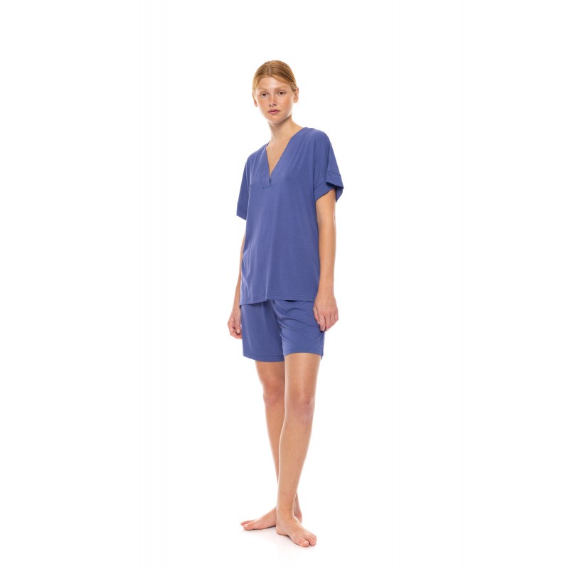 SN-206 - Cosmos Blue - PYJAMA SHORTS BAMBOO NOS- (SN-206)