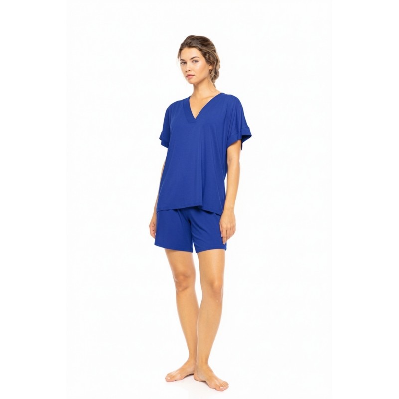 SN-206 - Indigo Blue - PYJAMA SHORTS BAMBOO NOS- (SN-206)