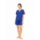 SN-206 - Indigo Blue - PYJAMA SHORTS BAMBOO NOS- (SN-206)