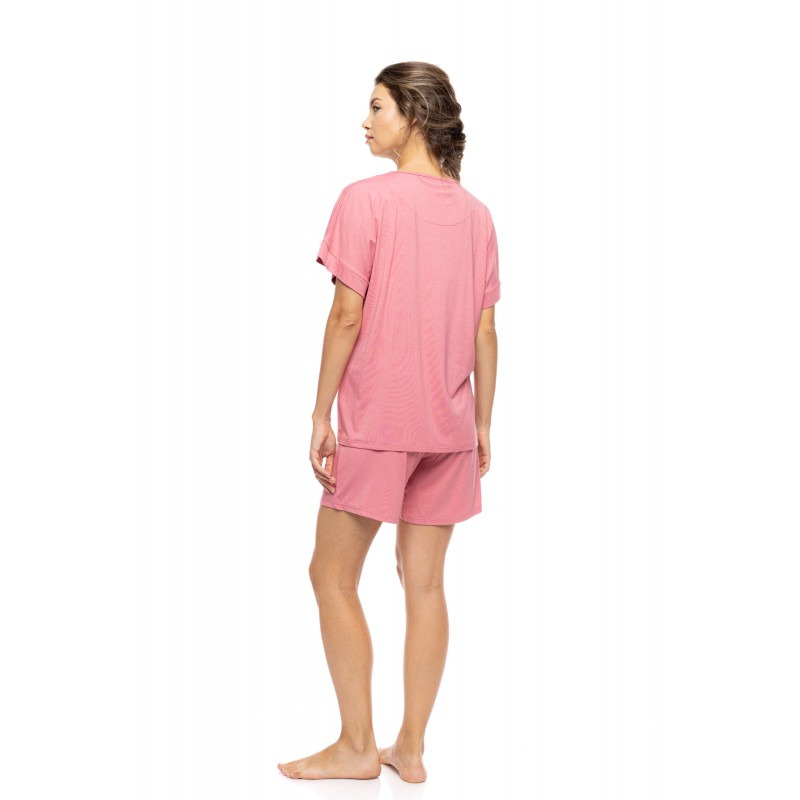 SN-206 - Peach Pink - PYJAMA SHORTS BAMBOO NOS- (SN-206) SN-206 - Peach Pink - PYJAMA SHORTS BAMBOO NOS- (SN-206)