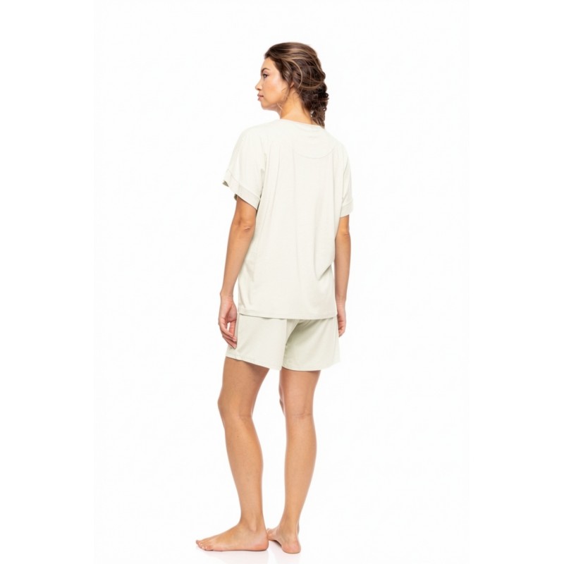 SN-206 - White - PYJAMA SHORTS BAMBOO NOS- (SN-206)