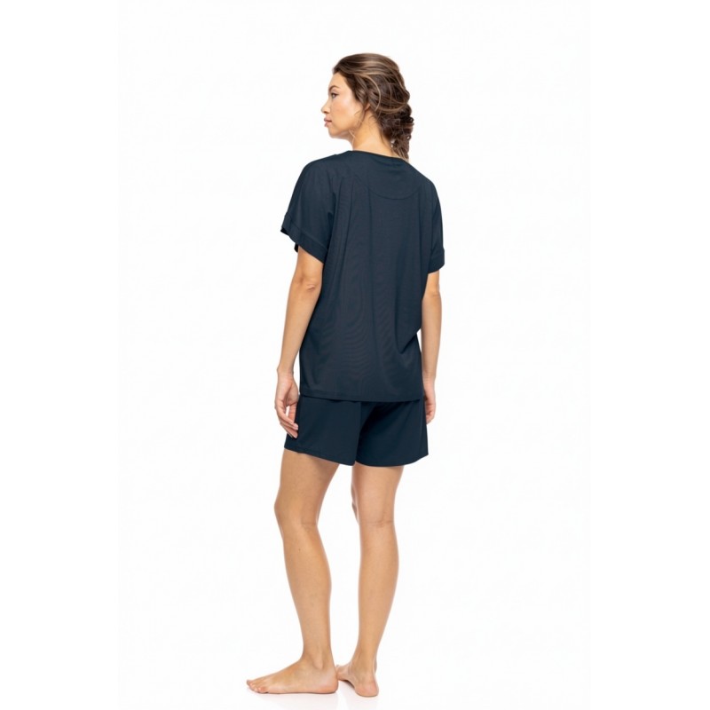 SN-206 - Yacht Blue - PYJAMA SHORTS BAMBOO NOS- (SN-206) SN-206 - Yacht Blue - PYJAMA SHORTS BAMBOO NOS- (SN-206)