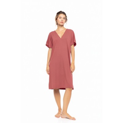 SN-207 - Peach Pink - NIGHTGWON BAMBOO NOS- (SN-207)