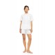 SN-220 - White - PYJAMA BUTTONED SHORTS SUMMER NIGHTS- (SN-220) SN-220 - White - PYJAMA BUTTONED SHORTS SUMMER NIGHTS- (SN-220)