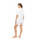 SN-220 - White - PYJAMA BUTTONED SHORTS SUMMER NIGHTS- (SN-220) SN-220 - White - PYJAMA BUTTONED SHORTS SUMMER NIGHTS- (SN-220)