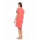 SN-222 - Coral - DRESS BUTTONED SUMMER NIGHTS- (SN-222)