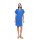 SN-222 - Indigo Blue - DRESS BUTTONED SUMMER NIGHTS- (SN-222)