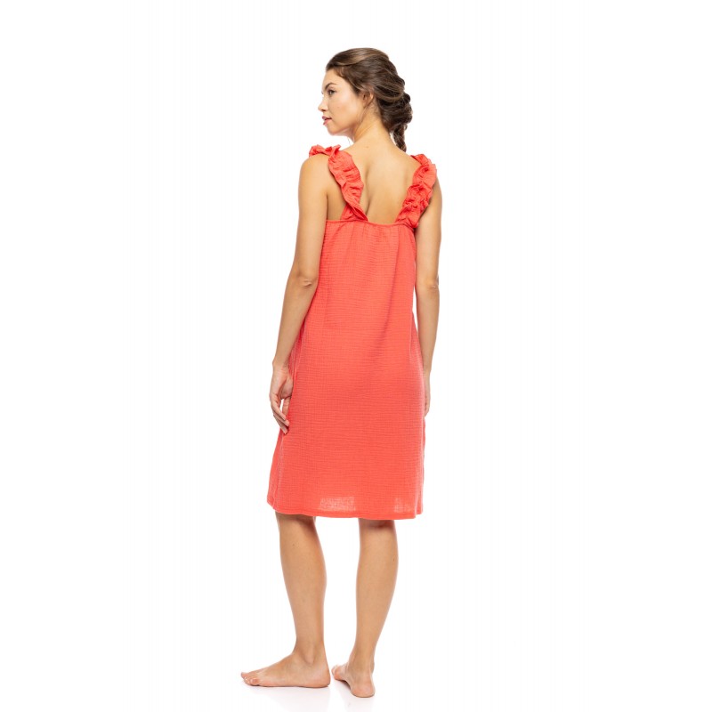SN-226 - Coral - DRESS SUMMER NIGHTS- (SN-226) SN-226 - Coral - DRESS SUMMER NIGHTS- (SN-226)