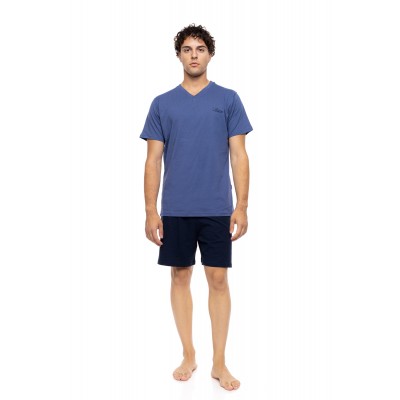 SN-M101 - Cosmos Blue - PYJAMA NOS V-NECK- (SN-M101)