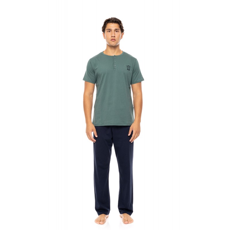 SN-M102 - Yacht Blue - PYJAMA NOS 3PCS- (SN-M102) SN-M102 - Yacht Blue - PYJAMA NOS 3PCS- (SN-M102)