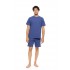 SN-M112 - Indigo Blue - PYJAMA JACQUARD ROUNDNECK- (SN-M112)