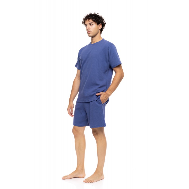 SN-M112 - Indigo Blue - PYJAMA JACQUARD ROUNDNECK- (SN-M112) SN-M112 - Indigo Blue - PYJAMA JACQUARD ROUNDNECK- (SN-M112)