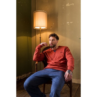 W-M579 - Courper - PYJAMA JEAN PLAID T-SHIRT- (W-M579)