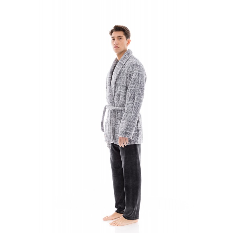 W-M641 - Type - ROBE JAQUARD GREY- (W-M641) W-M641 - Type - ROBE JAQUARD GREY- (W-M641)