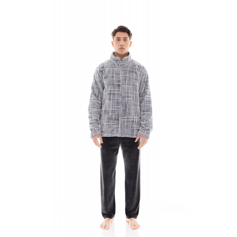 W-M643 - Type - ROBE ZACKET JAQUARD GREY- (W-M643) W-M643 - Type - ROBE ZACKET JAQUARD GREY- (W-M643)
