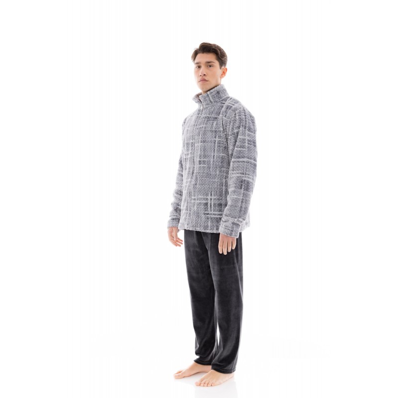 W-M643 - Type - ROBE ZACKET JAQUARD GREY- (W-M643) W-M643 - Type - ROBE ZACKET JAQUARD GREY- (W-M643)