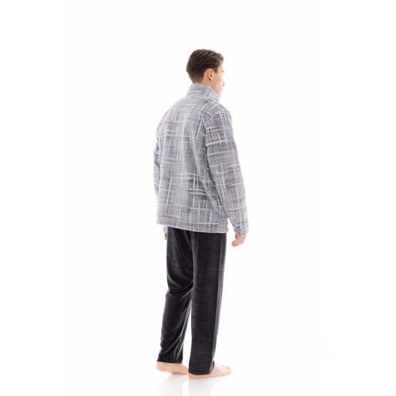 W-M643 - Type - ROBE ZACKET JAQUARD GREY- (W-M643) W-M643 - Type - ROBE ZACKET JAQUARD GREY- (W-M643)