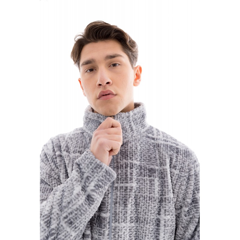 W-M643 - Type - ROBE ZACKET JAQUARD GREY- (W-M643) W-M643 - Type - ROBE ZACKET JAQUARD GREY- (W-M643)