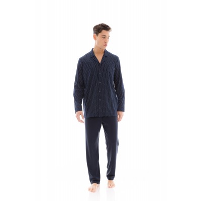 W-M667 - Type - PYJAMA BUTTONED BLUE NIGHT- (W-M667)