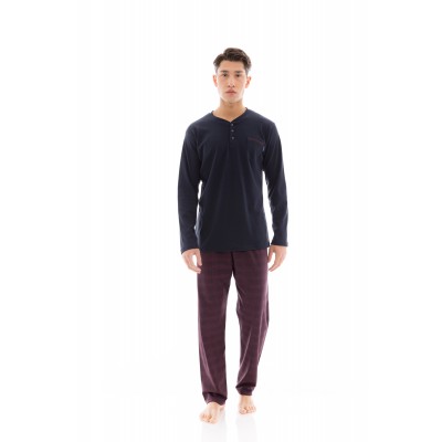 W-M681 - Type - PYJAMA BORDO PLAID- (W-M681)