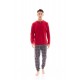 W-M692 - Bordo - PYJAMA JACQUARD GREY PLAID- (W-M692) W-M692 - Bordo - PYJAMA JACQUARD GREY PLAID- (W-M692)