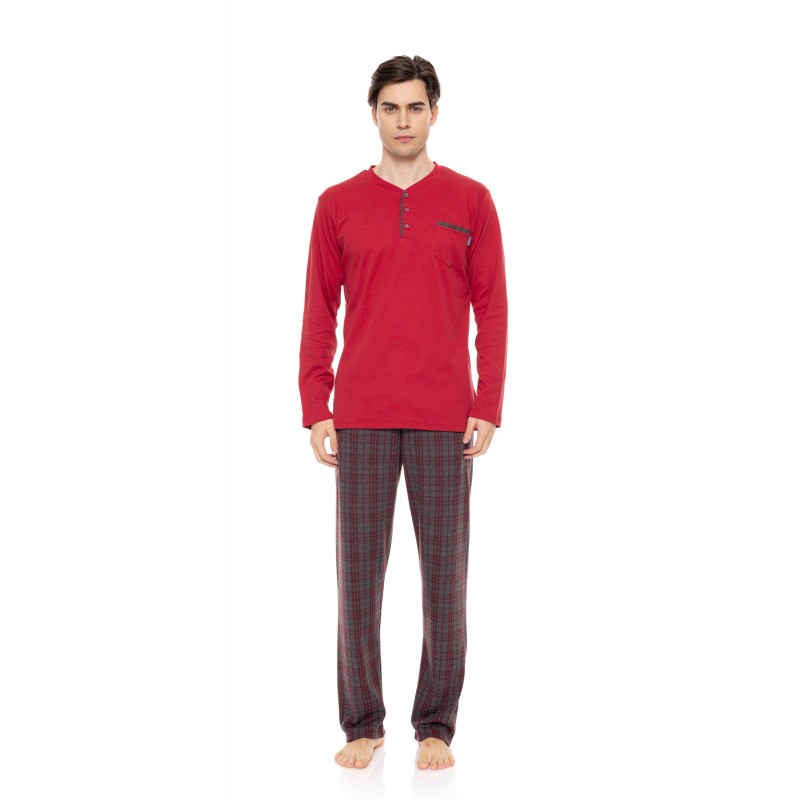 W-M706 - Bordo - PYJAMA JACQUARD BORDO PLAID- (W-M706) W-M706 - Bordo - PYJAMA JACQUARD BORDO PLAID- (W-M706)