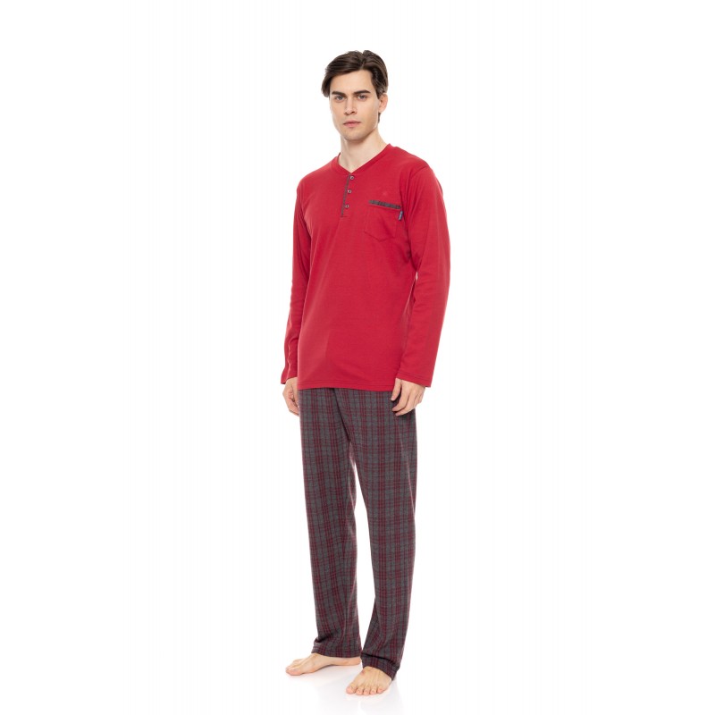 W-M706 - Bordo - PYJAMA JACQUARD BORDO PLAID- (W-M706) W-M706 - Bordo - PYJAMA JACQUARD BORDO PLAID- (W-M706)