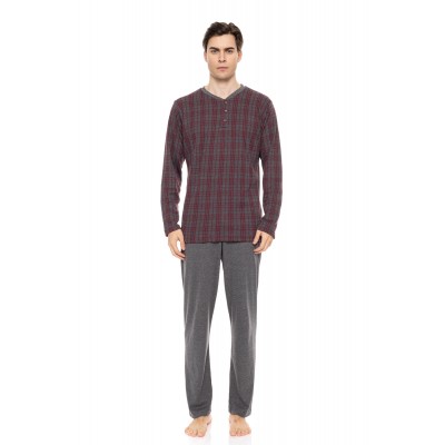 W-M708 - Type - PYJAMA JACQUARD BORDO PLAID- (W-M708)