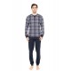 W-M719 - Type - PYJAMA JACQUARD BLUE GREY PLAID- (W-M719) W-M719 - Type - PYJAMA JACQUARD BLUE GREY PLAID- (W-M719)