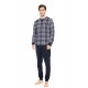 W-M719 - Type - PYJAMA JACQUARD BLUE GREY PLAID- (W-M719) W-M719 - Type - PYJAMA JACQUARD BLUE GREY PLAID- (W-M719)